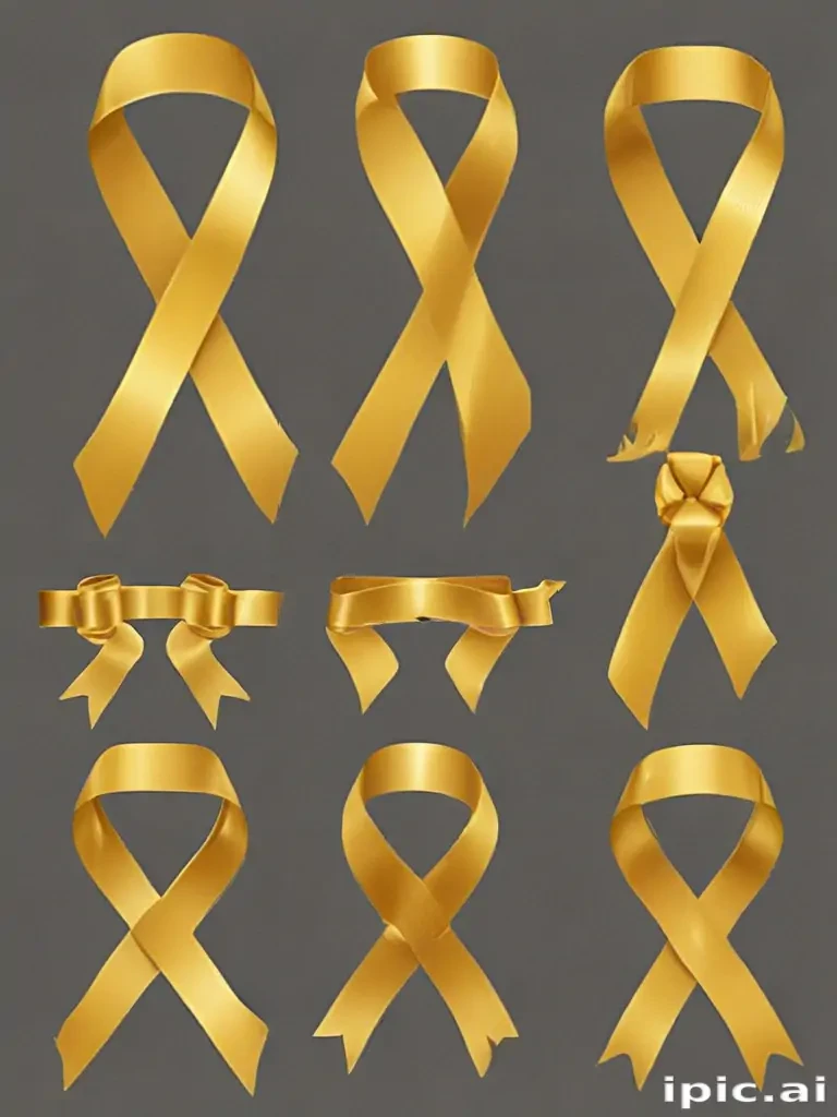 gold ribbon clipart