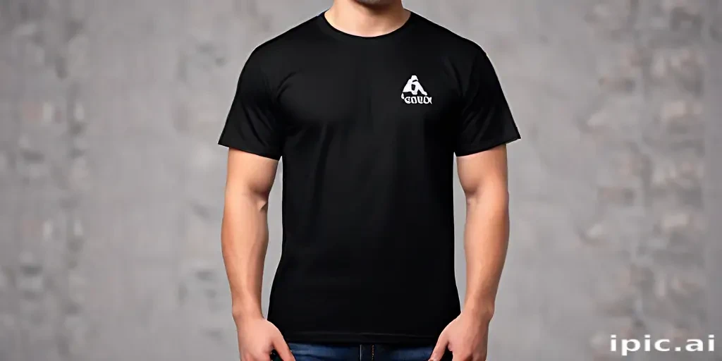 mockup tshirt black