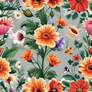 cartoon flowers transparent background