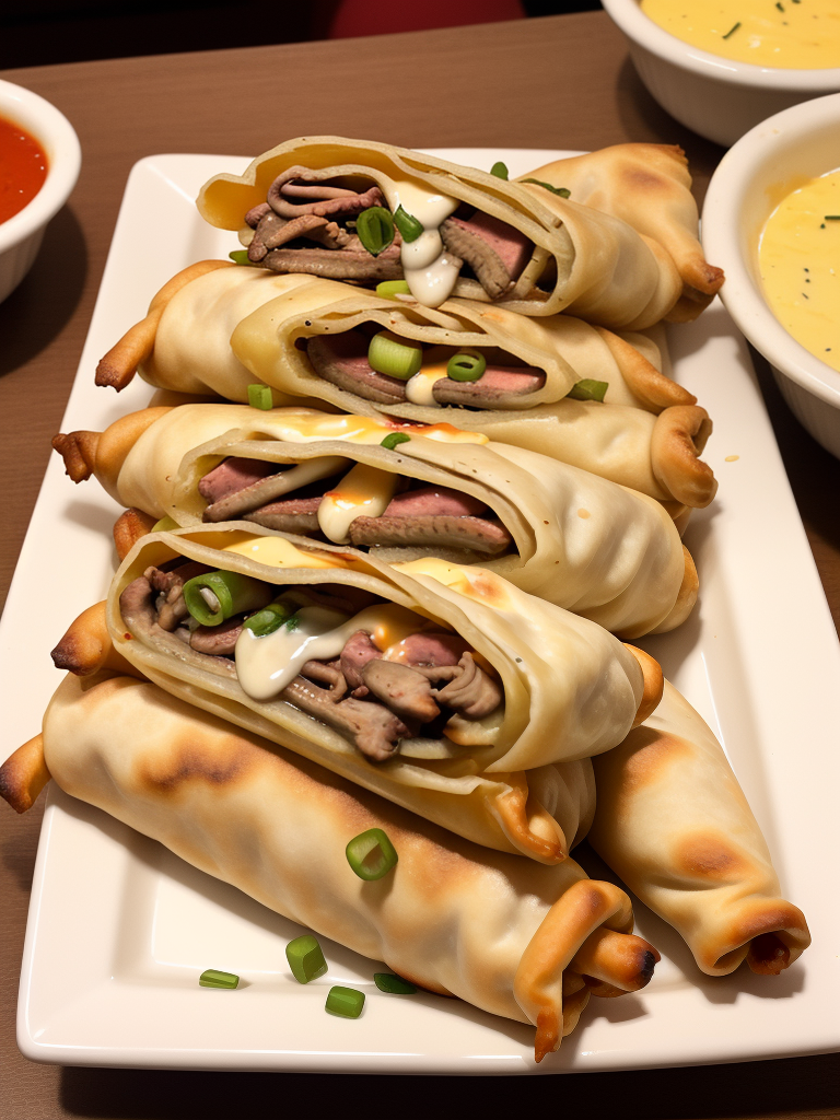cheese steak egg rolls near me
