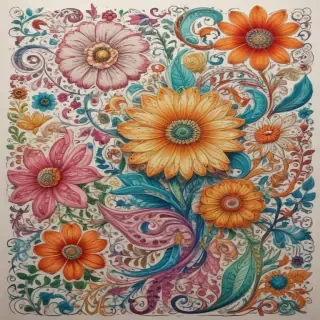 flower doodle art