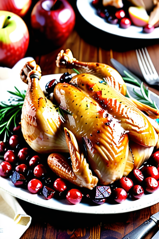 apple and cranberry roasted chicken