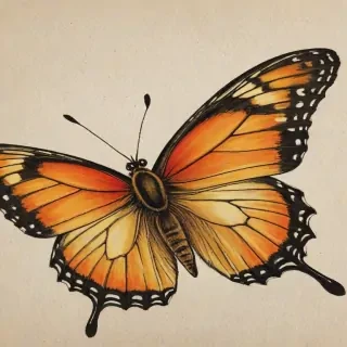 pictures of drawings of butterflies