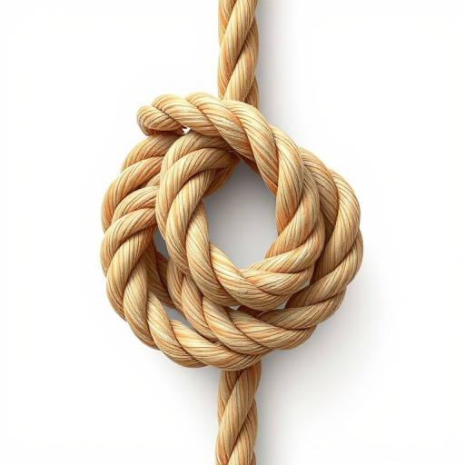 Create a high-resolution illustration of a twisted, textured rope on a plain background, using a digital art style, with sharp details and vibrant colors, captured with a Canon EOS R5, 50mm lens, f/1.8 aperture, ISO 100, and natural lighting to enhance clarity and depth.