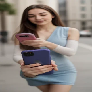 holding a phone