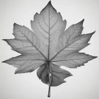 leaves clip art black and white