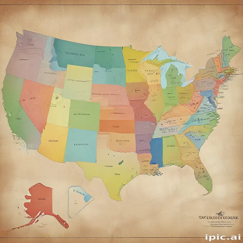 map of the us states