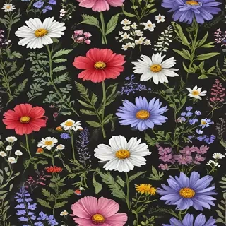 wildflowers transparent background