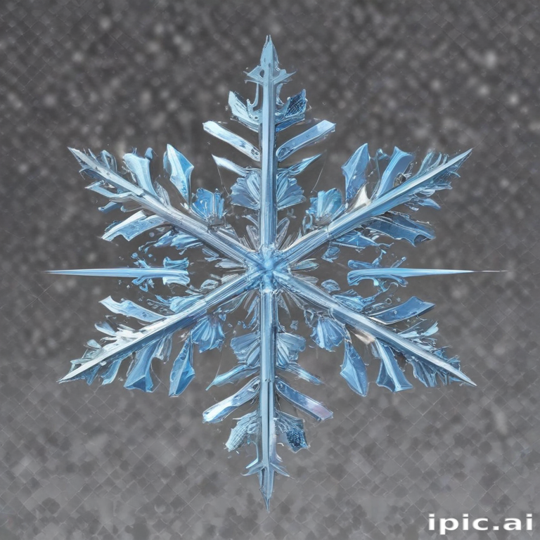 Delicate Crystal Snowflake Showcasing Intricate Patterns and Icy Beauty