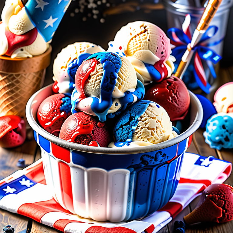 red white blue ice cream