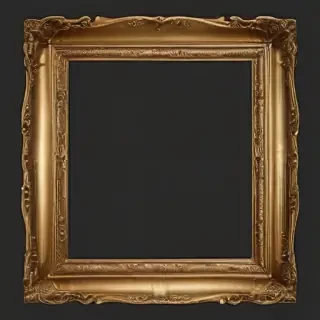 rectangle gold frame png