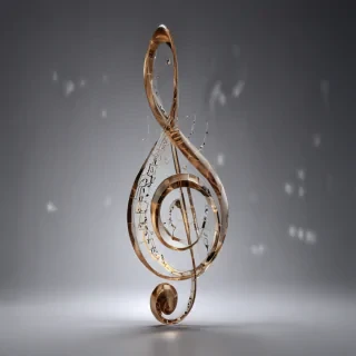 transparent music note