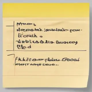 sticky note with transparent background