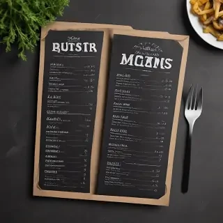 restaurant menu mockup