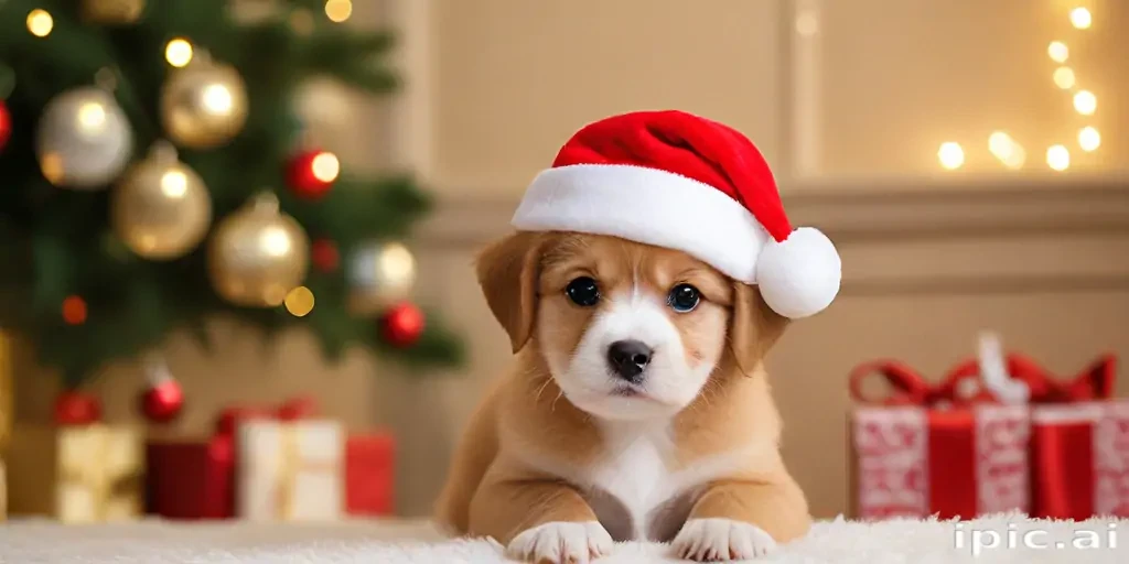 cute christmas dog wallpaper