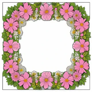 flower border transparent