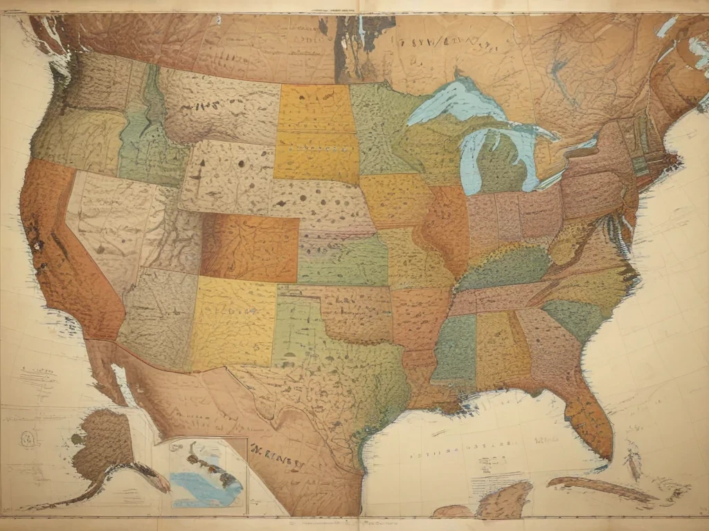 map united states