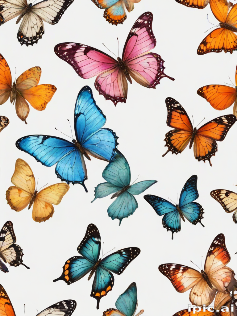 butterflies transparent background