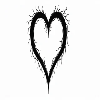 black heart transparent