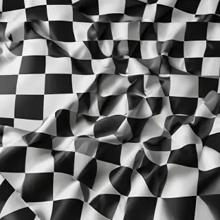 black and white checkered background