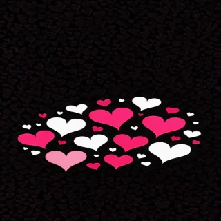 hearts background black