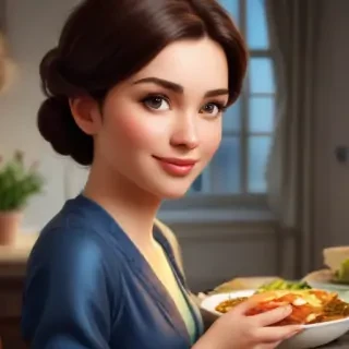 brunette cartoon character