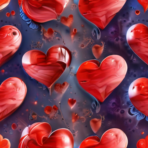 Colorful Abstract Design Featuring Intertwined Hearts and Vibrant ...