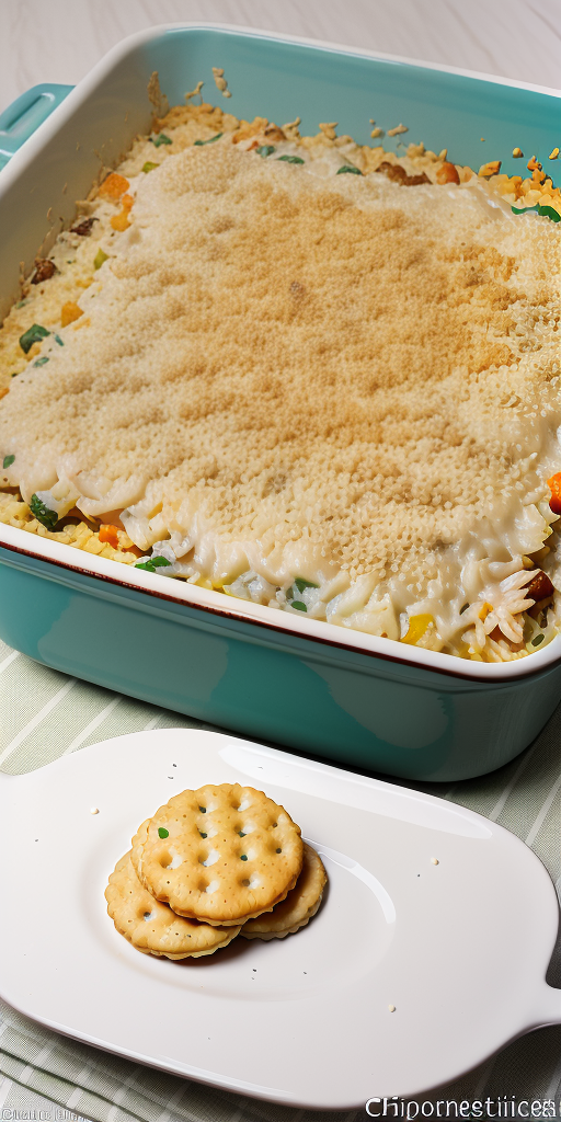chicken and rice casserole with ritz crackers