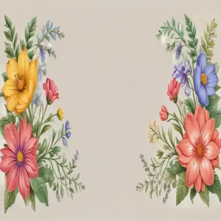 free flower border clipart