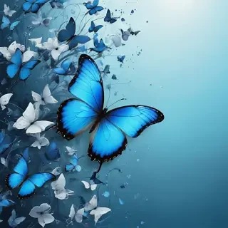 blue butterfly background