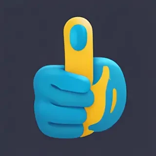 blue thumbs up emoji