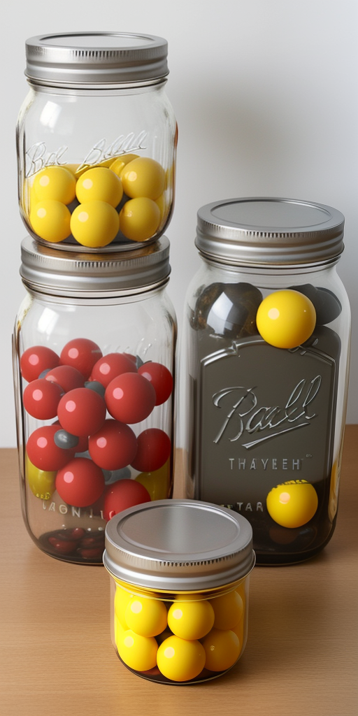 plastic ball jars with lids