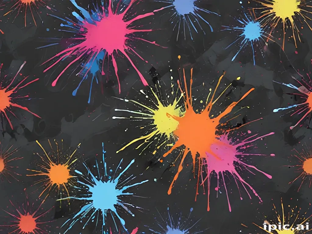 transparent paint splatter