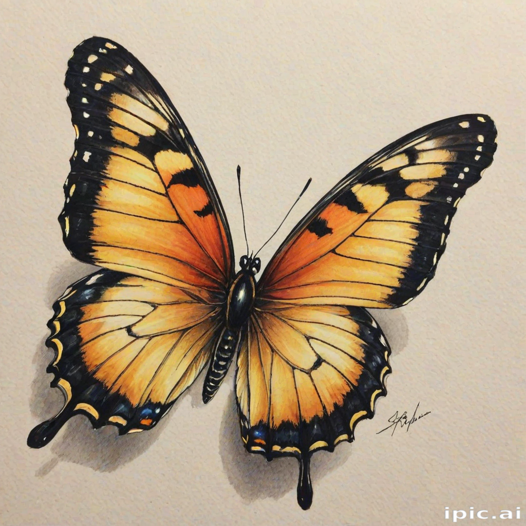 butterfly drawign