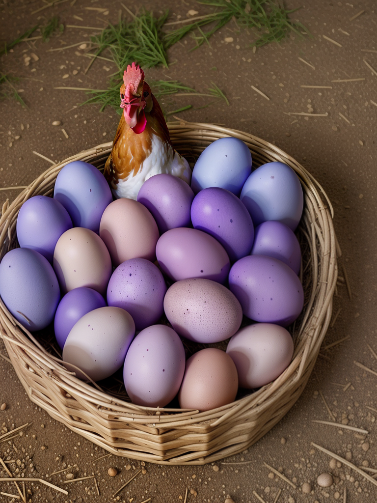 chickens that lay purple eggs