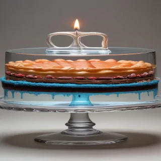 transparent birthday cake