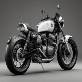 motorcycle clipart black and white