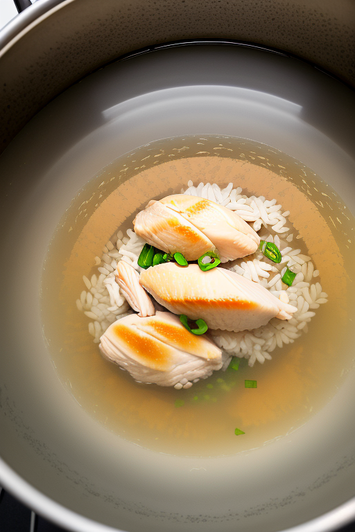 boiling rice in chicken stock