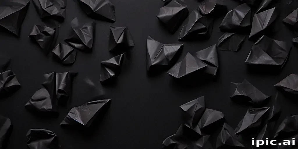 crumpled black paper