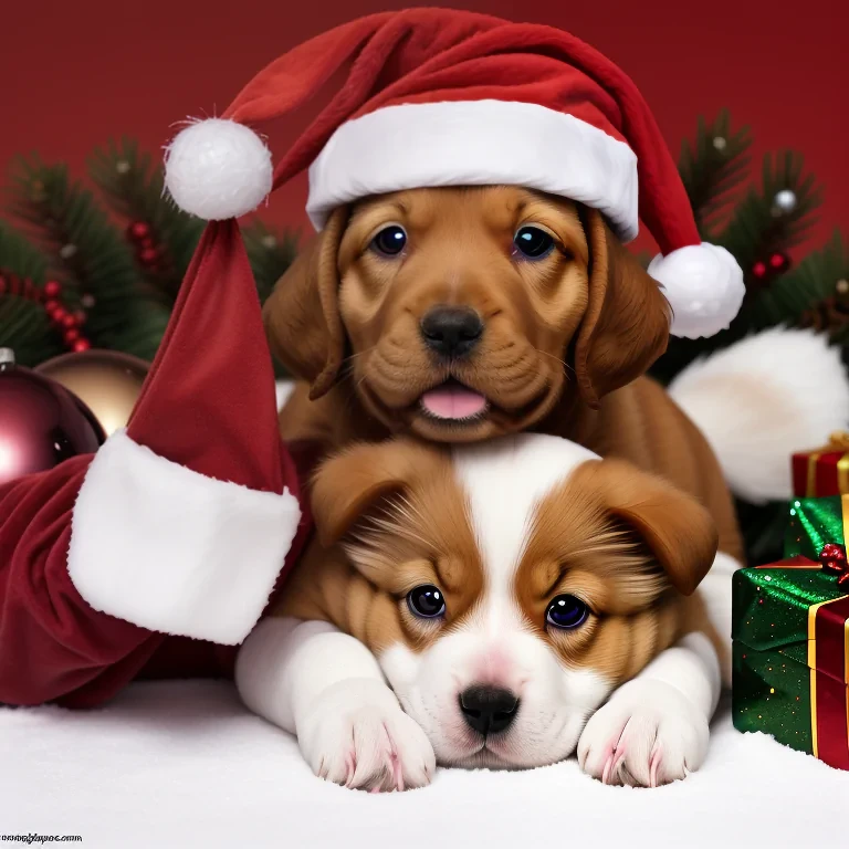christmas puppy wallpaper backgrounds