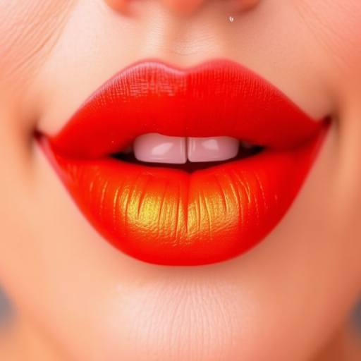 Fiery Sunset Glow lip color showcasing a warm orange-red hue, ombre effect, and high-impact pigmentation, ideal for creating bold and eye-catching makeup looks
