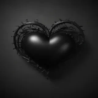 aesthetic black heart wallpaper