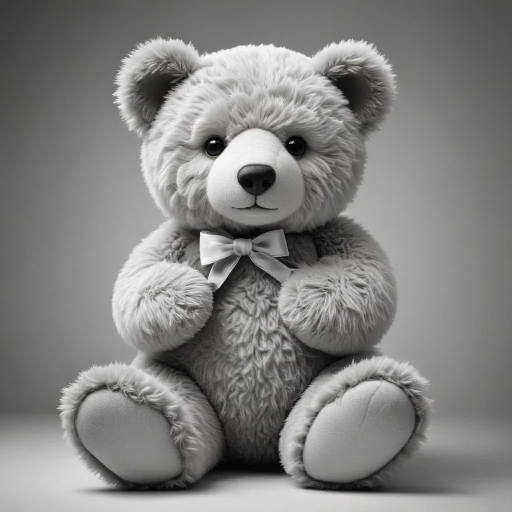 teddy bear clipart black and white