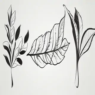 black and white clipart leaf