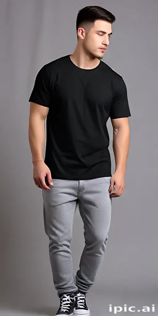 mockup tshirt black