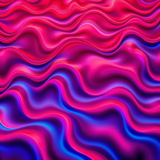 Create a vibrant abstract pattern of red and blue wavy lines flowing in a rhythmic pattern, using a high-resolution DSLR camera with a f/2.8 aperture, ISO 100, 50mm lens, shot from a slight low angle to enhance depth and detail.