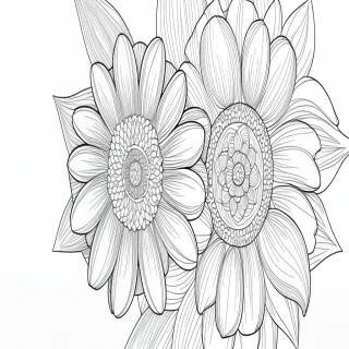 flower drawing for coloring