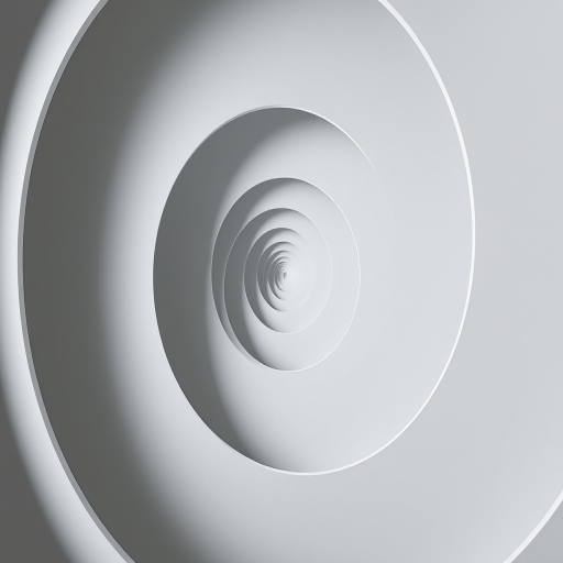 Create a high-resolution spiral pattern with sharp contrasts and smooth lines, using a Canon EOS R5, f/8 aperture, 1/125 sec shutter speed, ISO 100, shot from a top-down perspective in a minimalist style.