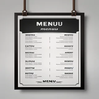 menu mockup