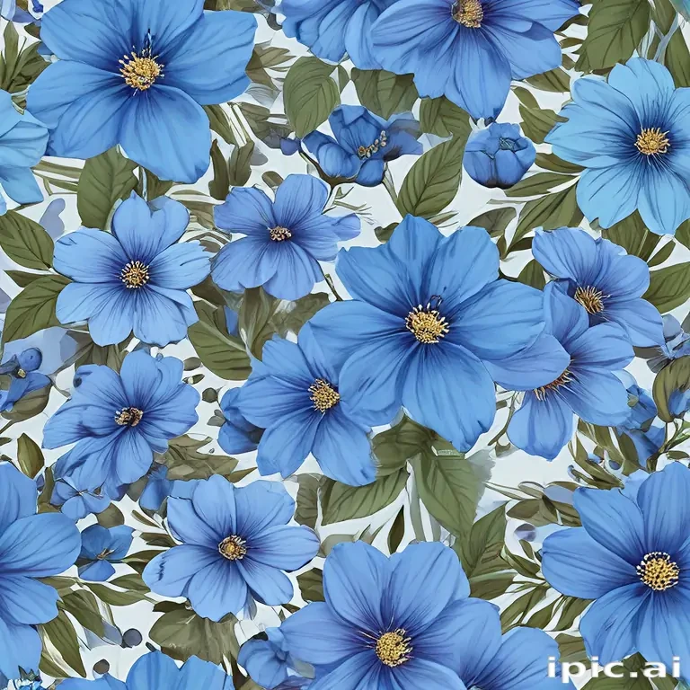blue flowers png